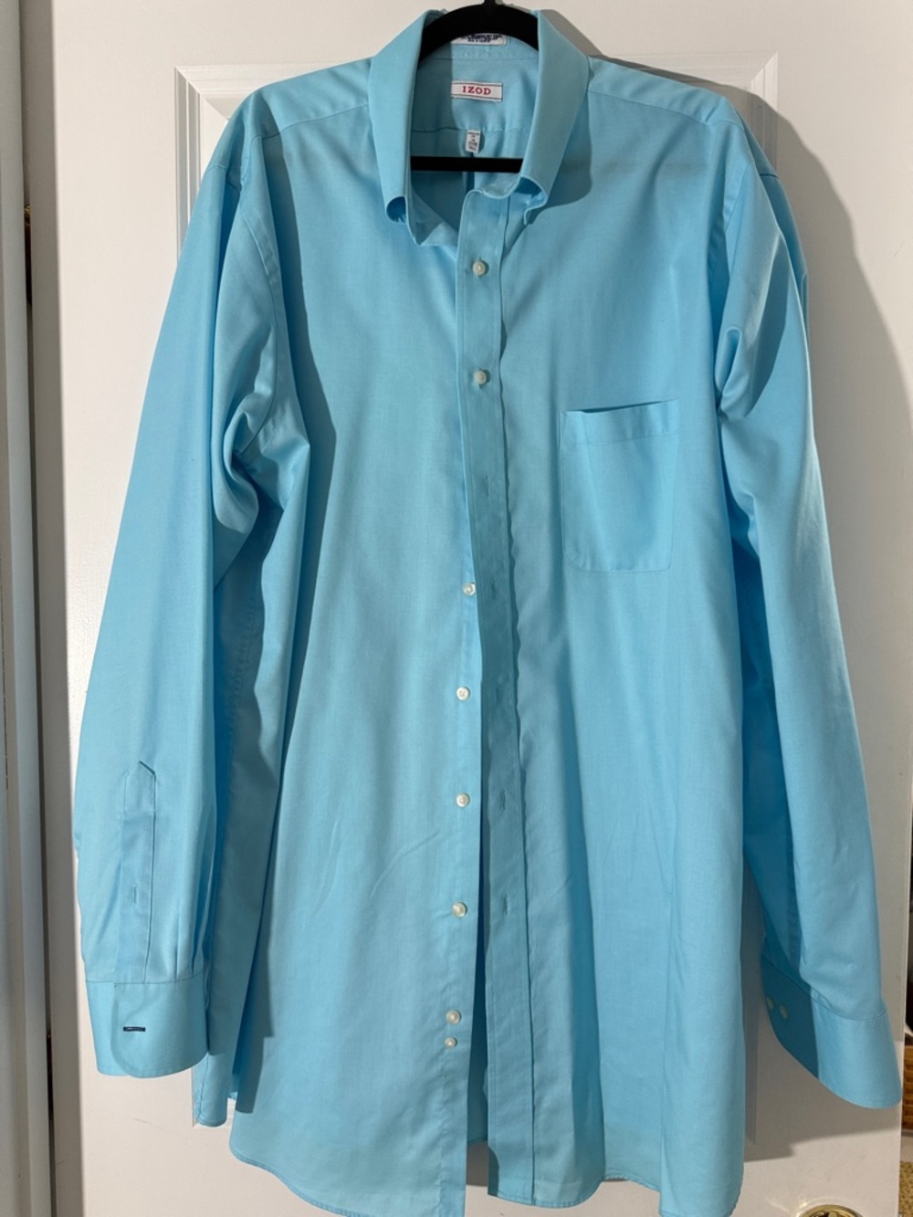 Izod Men's Sky Blue Button-Down Dress Shirt